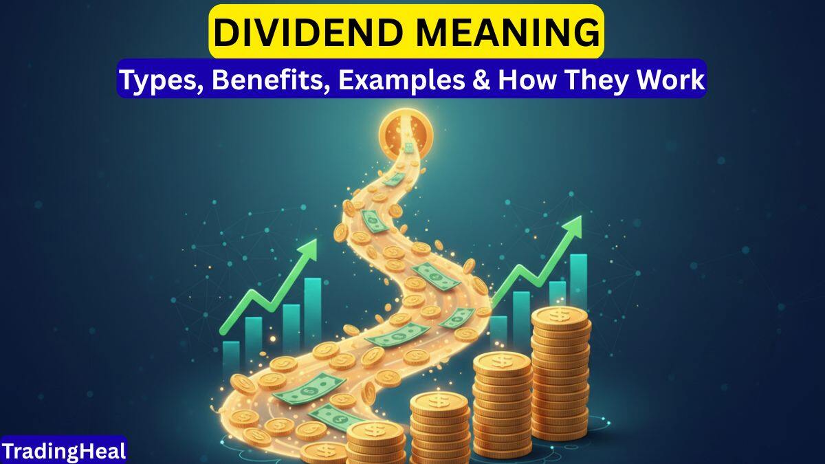 Investor receiving dividend payments from company profits illustration